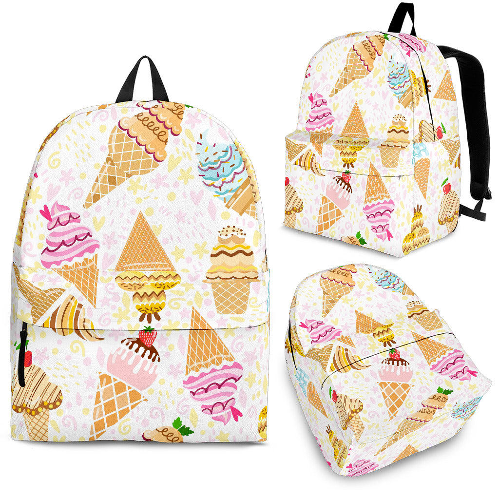 Ice Cream Cone Pattern Background Backpack