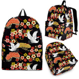 Japanese Crane Pattern Backpack