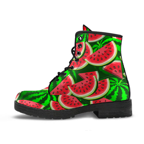 Watermelon Pattern Theme Leather Boots