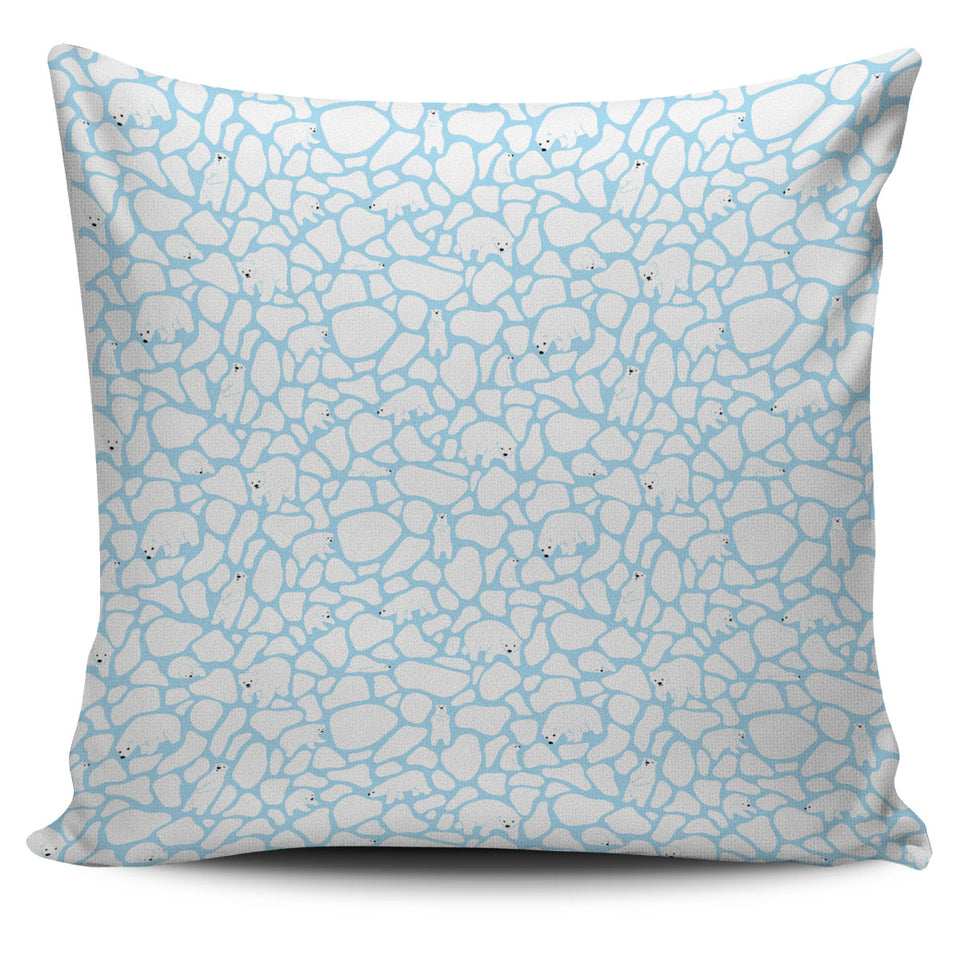 Polar Bear Ice Pattern Pillow Cover