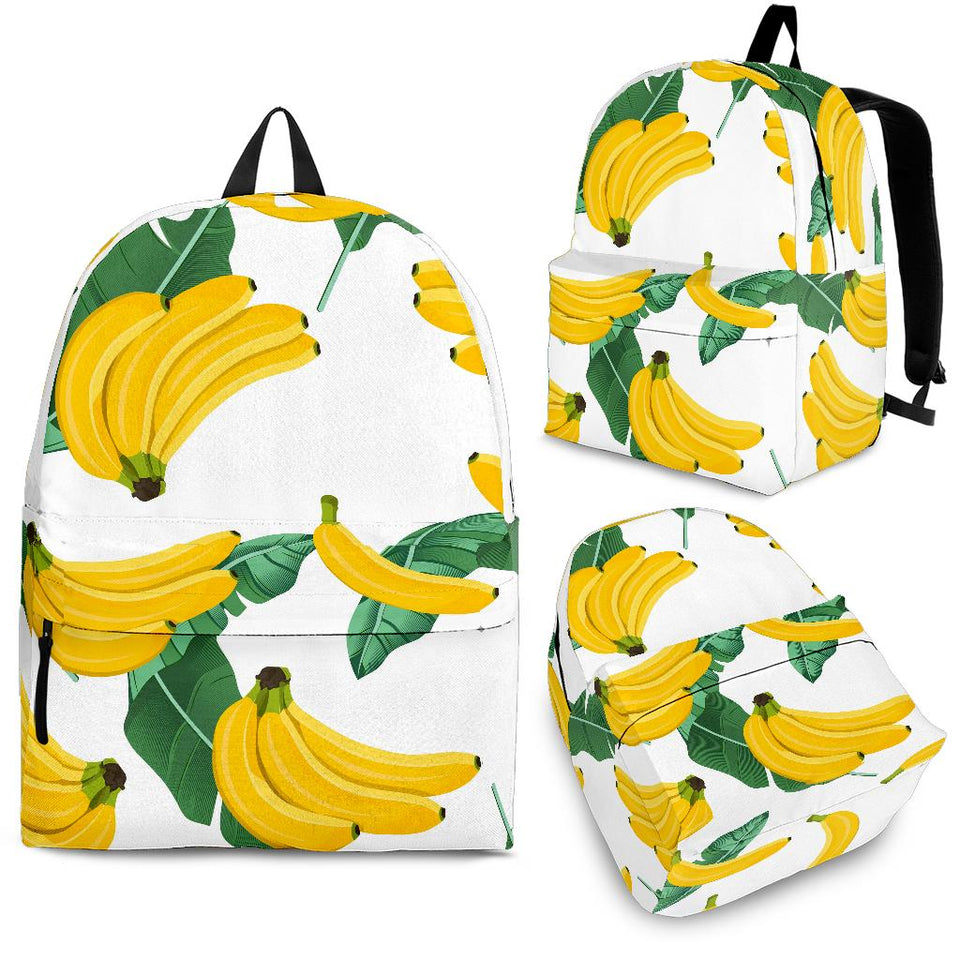 Banana and Leaf Pattern Backpack
