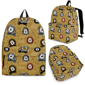 Lion Pattern Print Design 03 Backpack