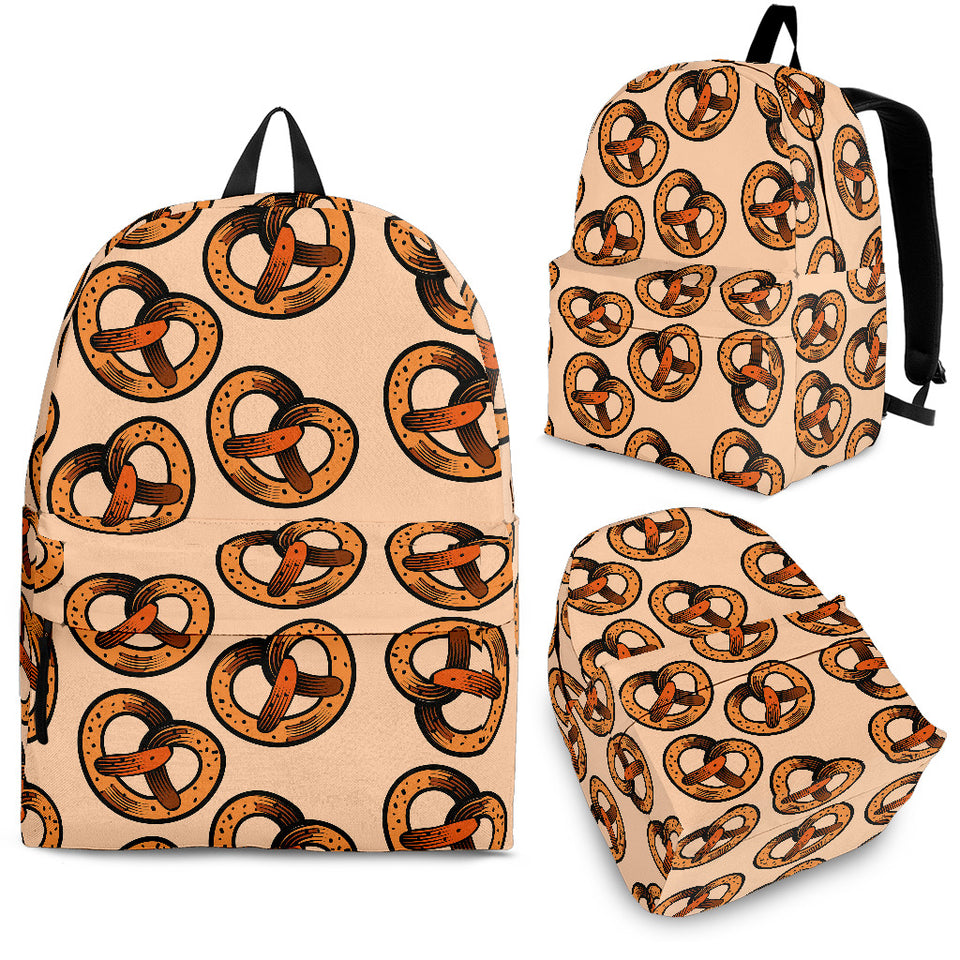 Pretzels Pattern Print Design 02 Backpack