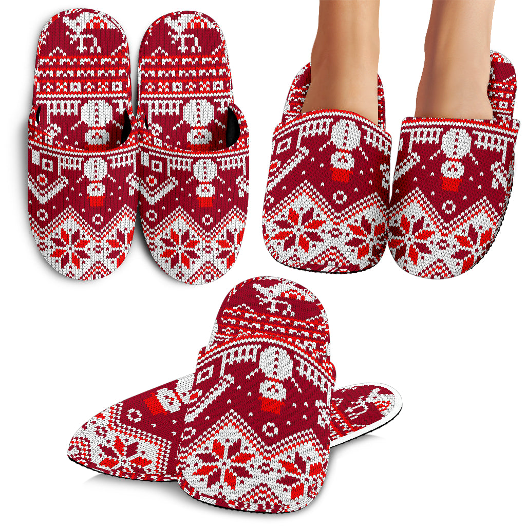 Snowman Sweater Printed Pattern Slippers