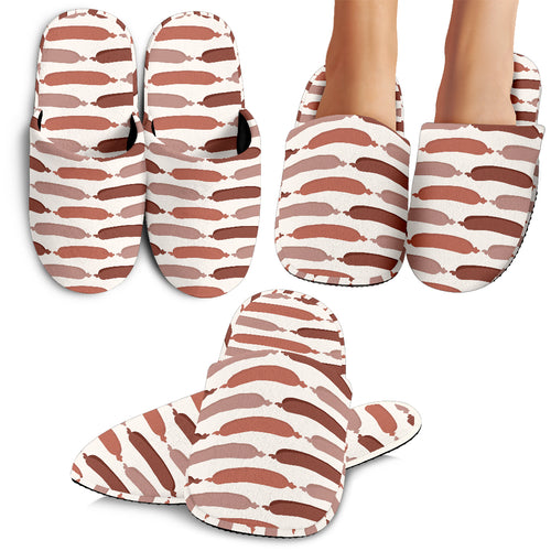 Sausage Pattern Print Design 02 Slippers