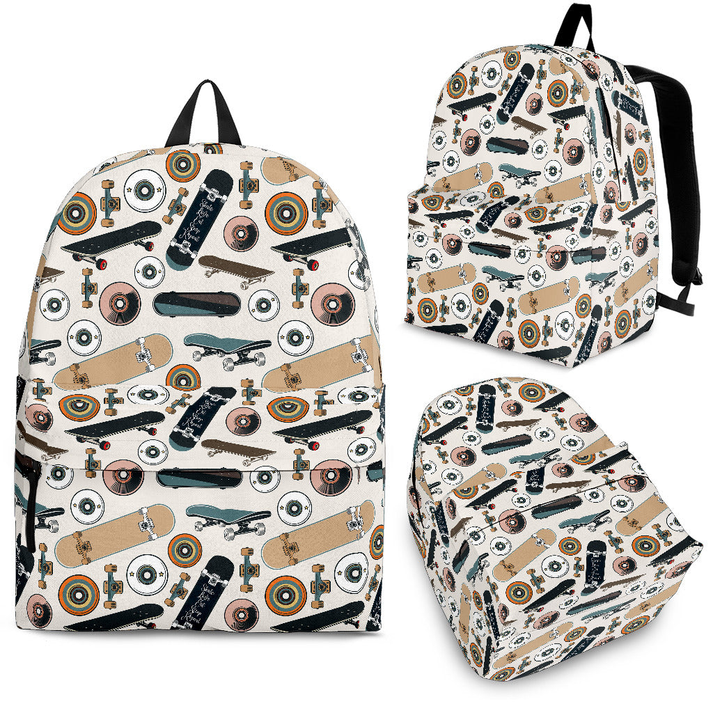 Skate Board Pattern Print Design 01 Backpack