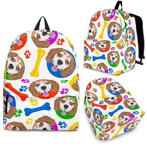 Colorful Beagle Bone Pattern Backpack