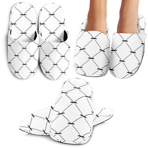 Mustache Beard Pattern Print Design 02 Slippers