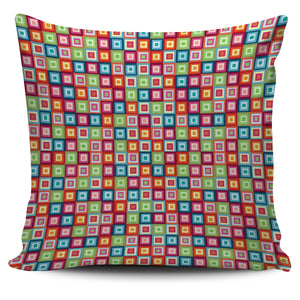 Rainbow Rectancular Pattern Pillow Cover