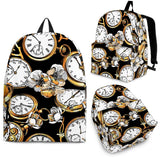 Clock Flower Pattern Backpack