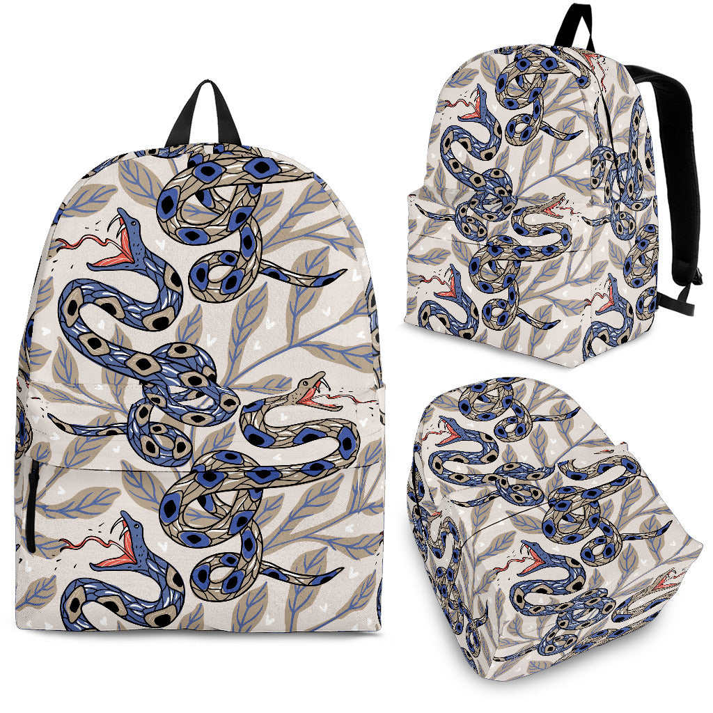 Snake Leaves Pattern Backpack