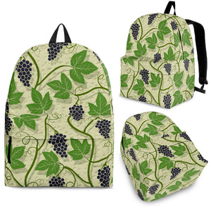 Grape Leaves Pattern Backpack