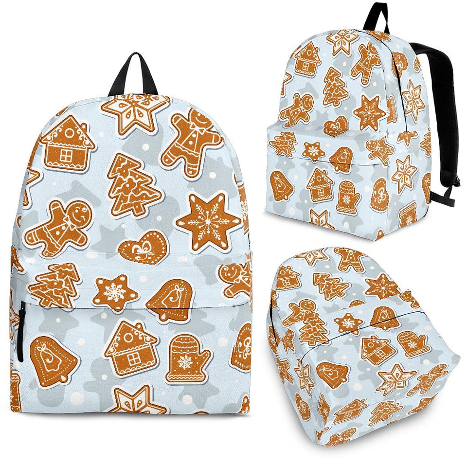 Christmas Gingerbread Cookie Pattern background Backpack