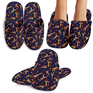 Eiffel Tower Pattern Print Design 02 Slippers