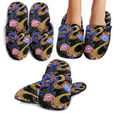 Snake Flower Pattern Slippers