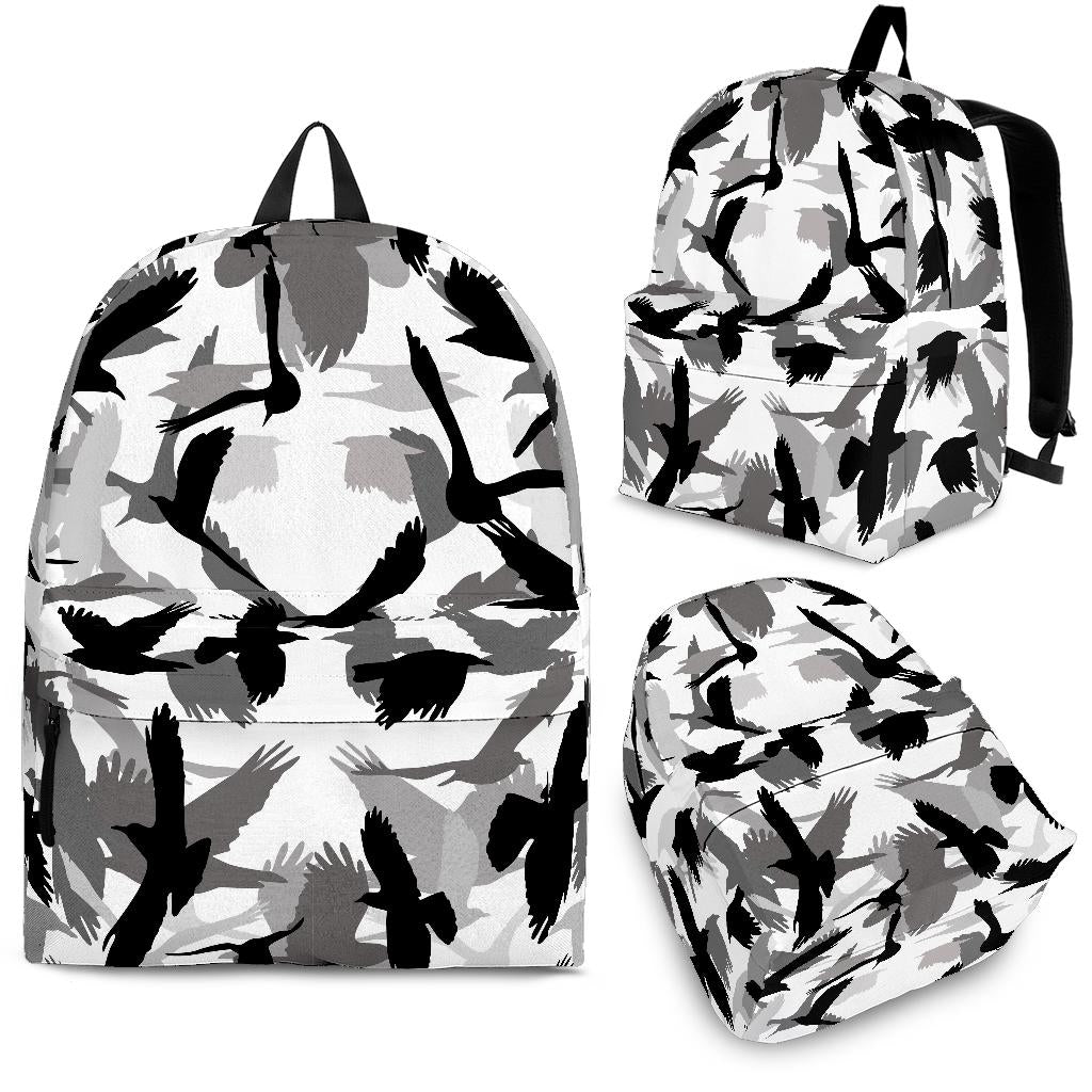 Crow Pattern Backpack