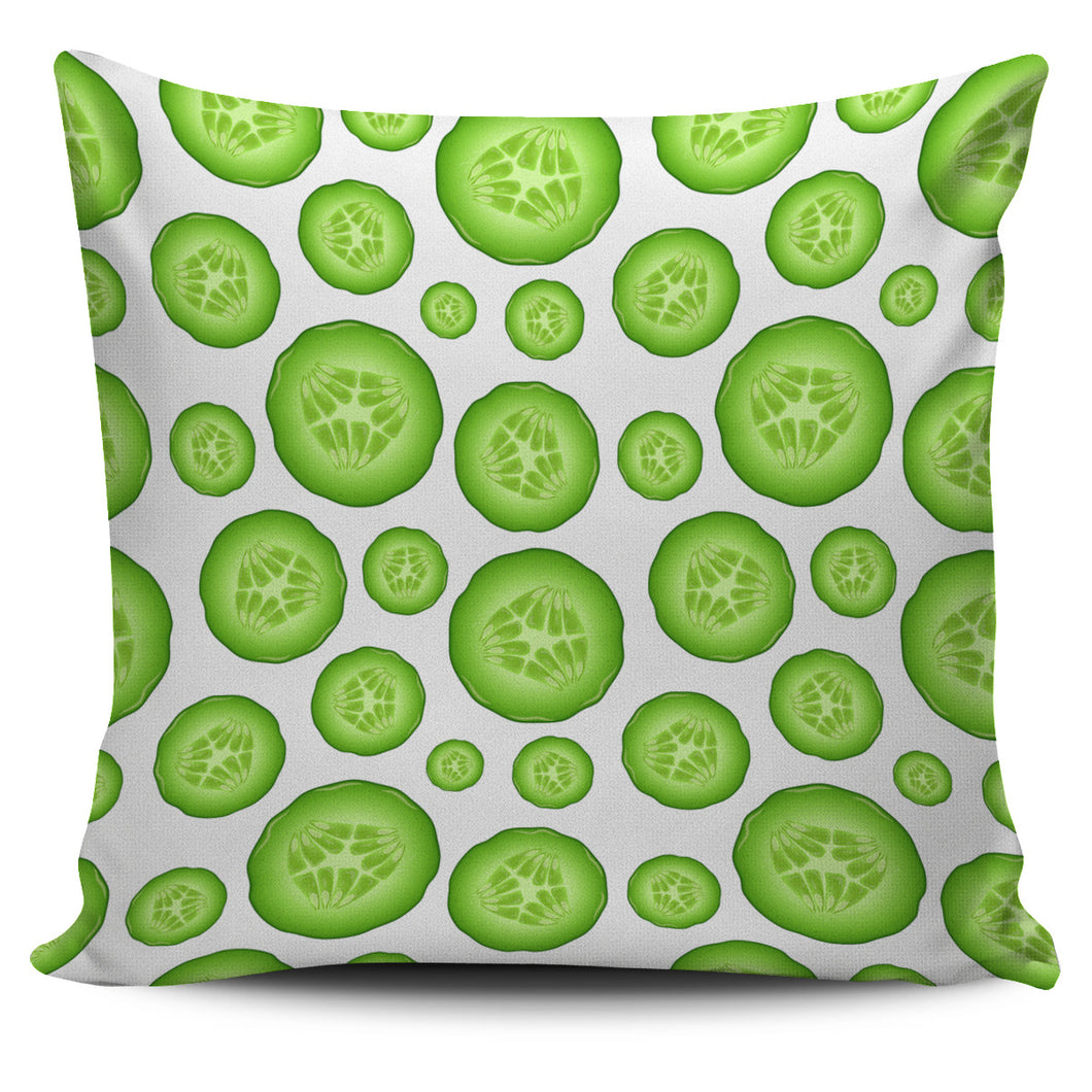 Sliced Cucumber Pattern Pillow Cover