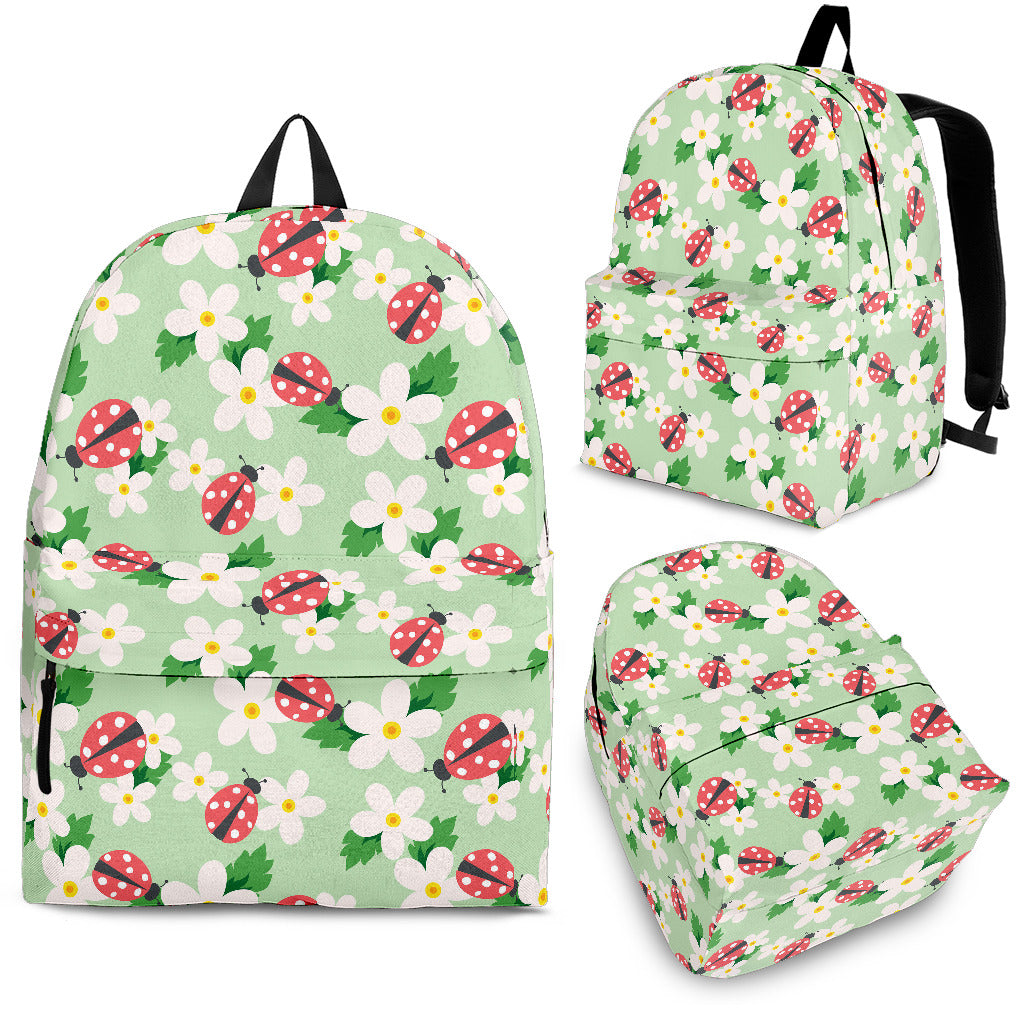 Ladybug Pattern Print Design 05 Backpack