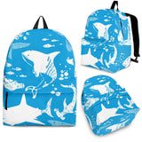 Shark Pattern Blue Theme Backpack