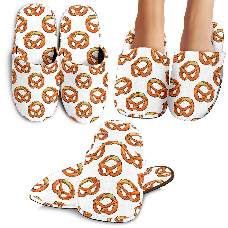 Pretzels Pattern Print Design 03 Slippers