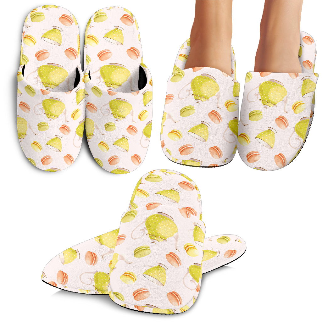 Tea pots Pattern Print Design 03 Slippers