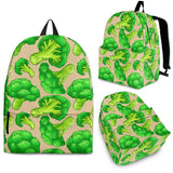 Broccoli Pattern Pink background Backpack
