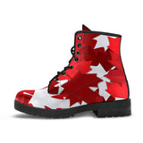 Canadian Maple Leaves Pattern Leather Boots