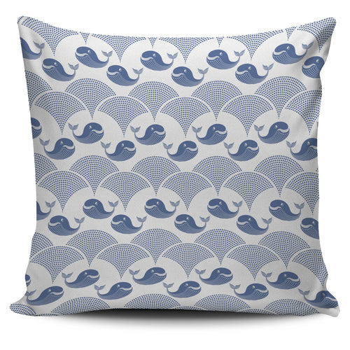 Whale Pattern Pillow Cover