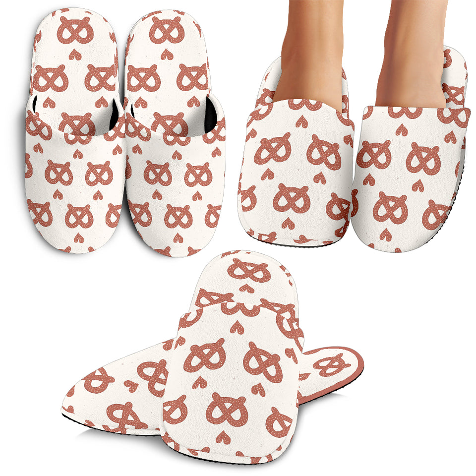 Pretzels Pattern Print Design 01 Slippers