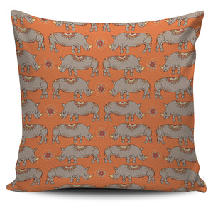 Rhino Pattern Theme Pillow Cover