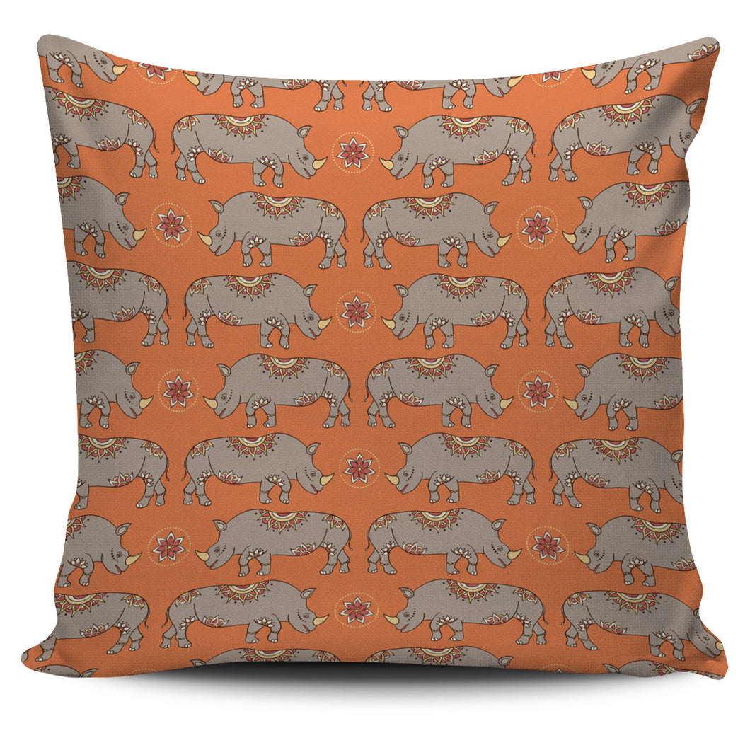 Rhino Pattern Theme Pillow Cover