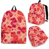 Starfish Red Theme Pattern Backpack