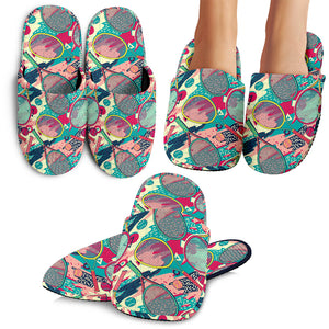 Tennis Pattern Print Design 01 Slippers