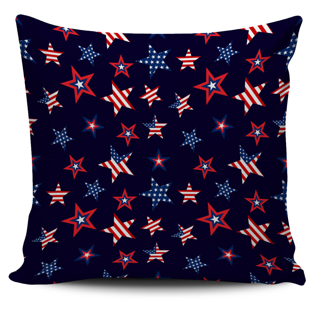 USA Star Pattern Theme Pillow Cover