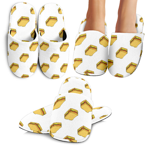 Sandwich Pattern Print Design 04 Slippers