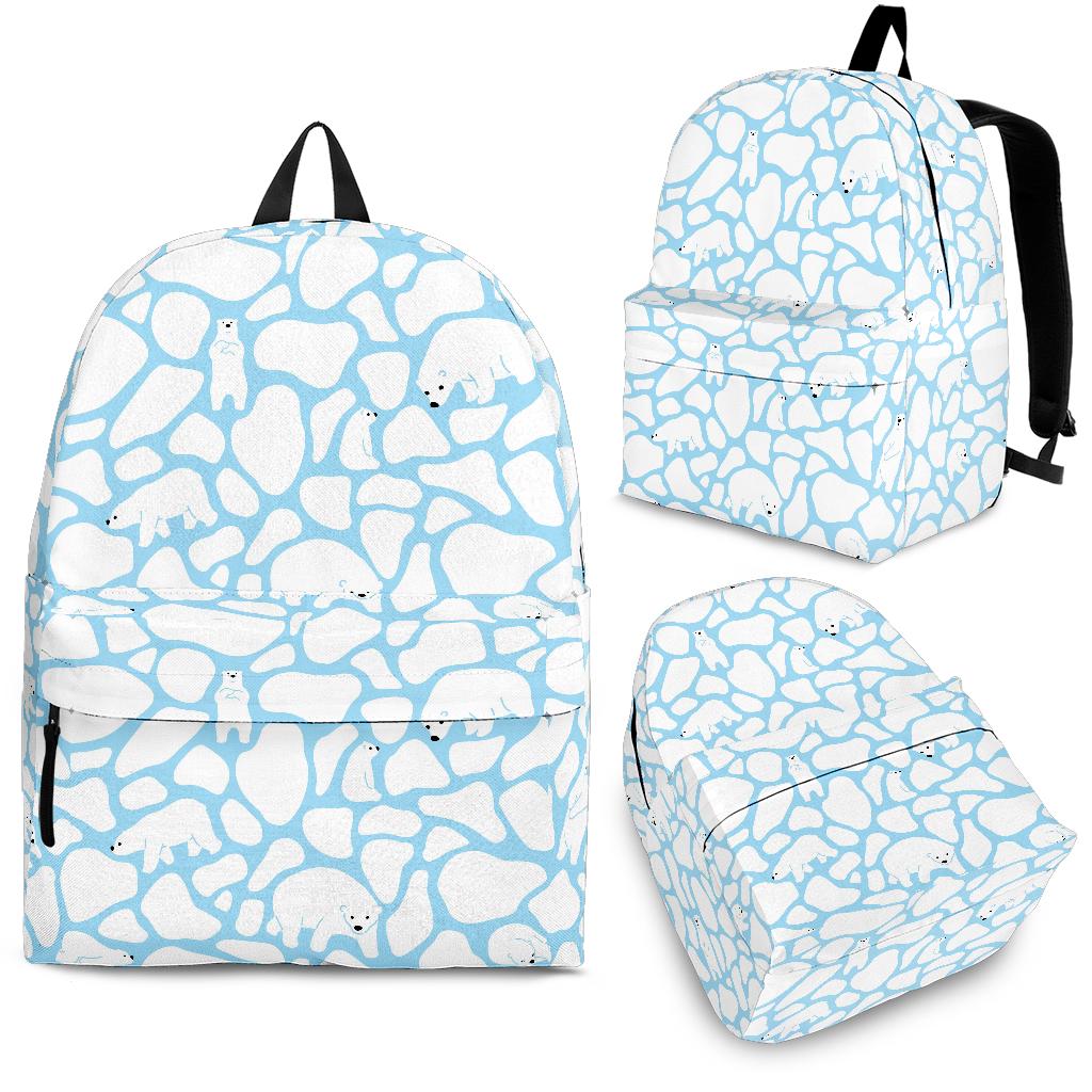 Polar Bear Ice Pattern Backpack