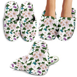 Hummingbird Pattern Print Design 01 Slippers