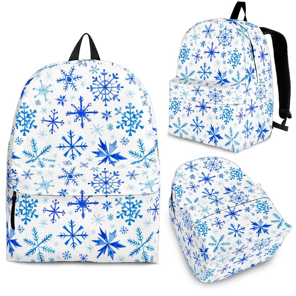 Blue Snowflake Pattern Backpack