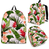 Heliconia Hibiscus Leaves Pattern Backpack