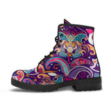 Indian Pattern Background Leather Boots