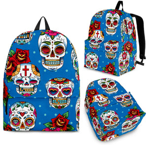 Suger Skull Rose Pattern Backpack