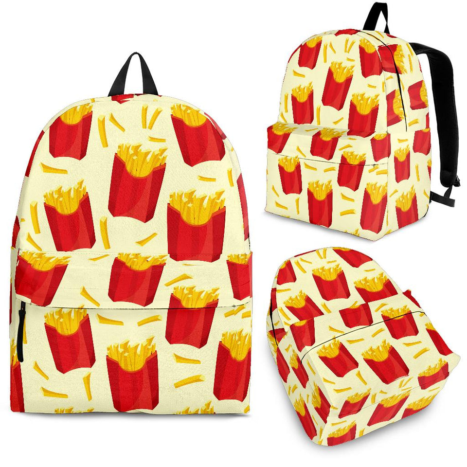 French Fries Pattern Theme Backpack