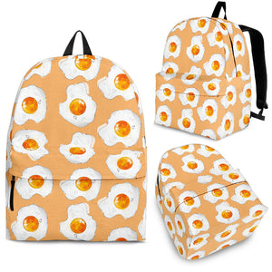 Fried Eggs Pattern Print Design 01 Backpack