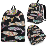 Whale Flower Tribal Pattern Backpack