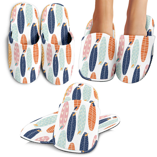 Surfboard Pattern Print Design 04 Slippers