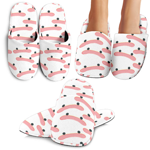 Skate Board Pattern Print Design 05 Slippers