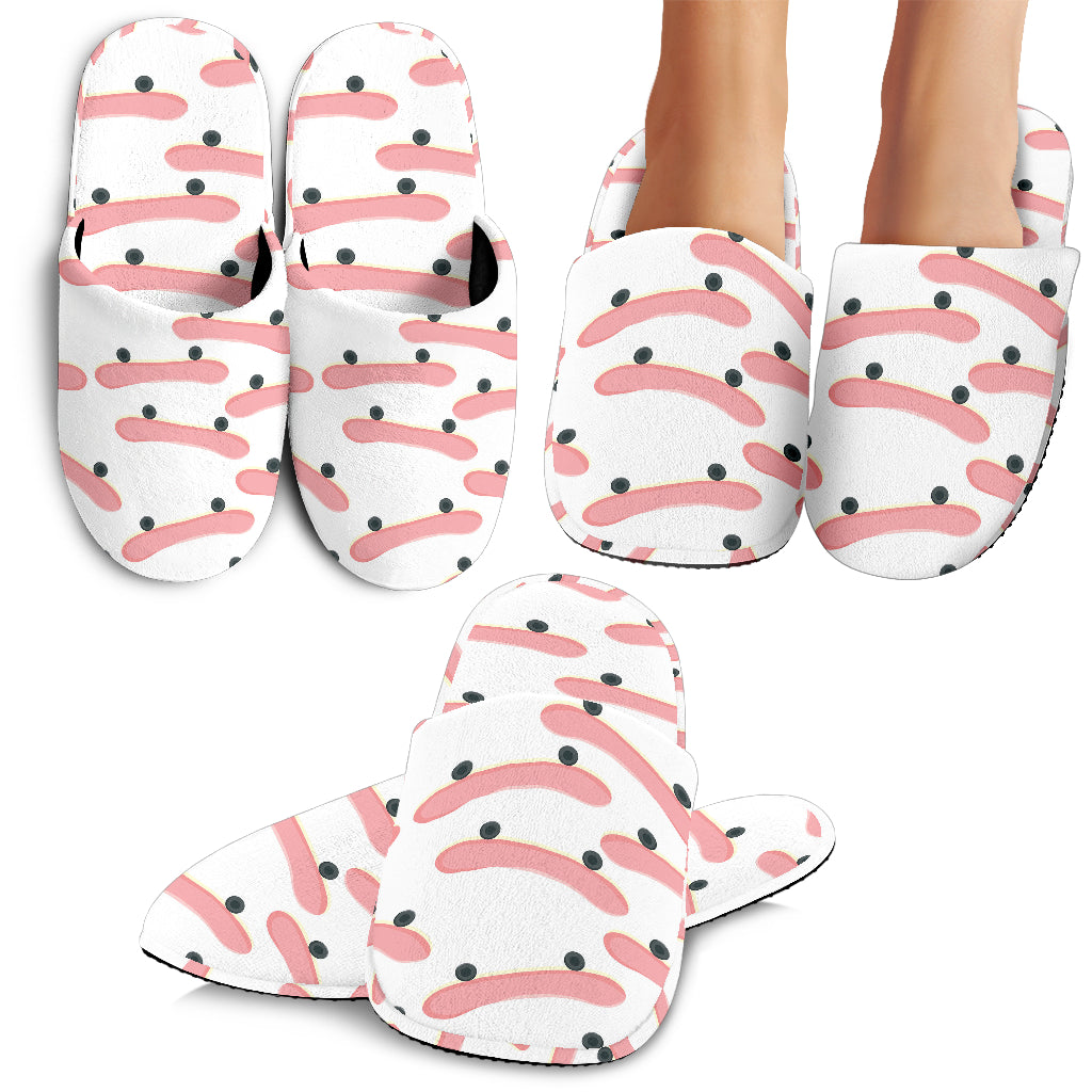 Skate Board Pattern Print Design 05 Slippers