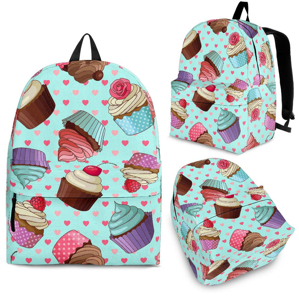 Cup Cake Heart Pattern Backpack