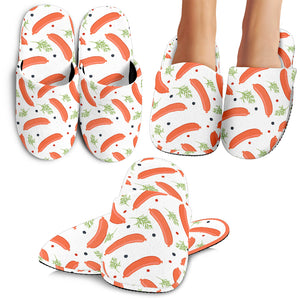 Sausage Pattern Print Design 03 Slippers