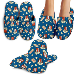 Popcorn Pattern Print Design 03 Slippers